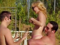 Party outdoors turns out of control with swingers couples