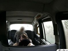 Busty passenger gets nailed by pervert driver in the cab