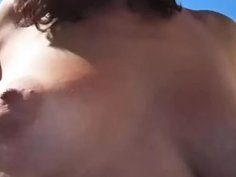 Hot milf pikkachu shows off her big saggy tits by the pool